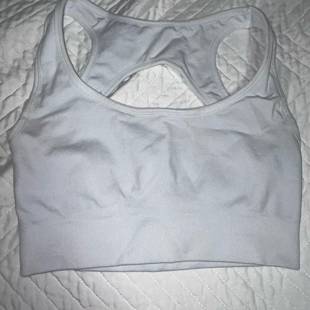 Women's White Sports Bra